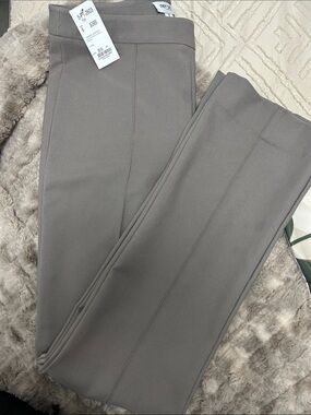 Per Se Women’s  Taupe Gray Dress Pants - Straight Leg